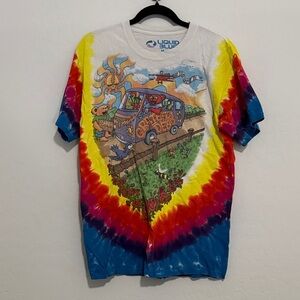 Liquid Blue Grateful Dead Tie-Dye Tee - Yellow, Red, Blue, Purple, White